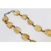 Necklace 925 Sterling Silver beads golden topaz stones P 320